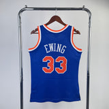 Regata New York Knicks Mitchell & Ness Patrick Ewing #33 Retrô 91/92 Azul Mitchell & Ness