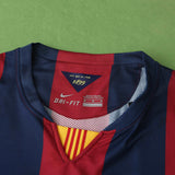 Camisa Barcelona I 2014/2015 Retrô Vermelha/Azul