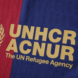 Camisa Barcelona x Travis Scott Home 2024/25 Vermelha/Azul Masculina - Jogador Nike