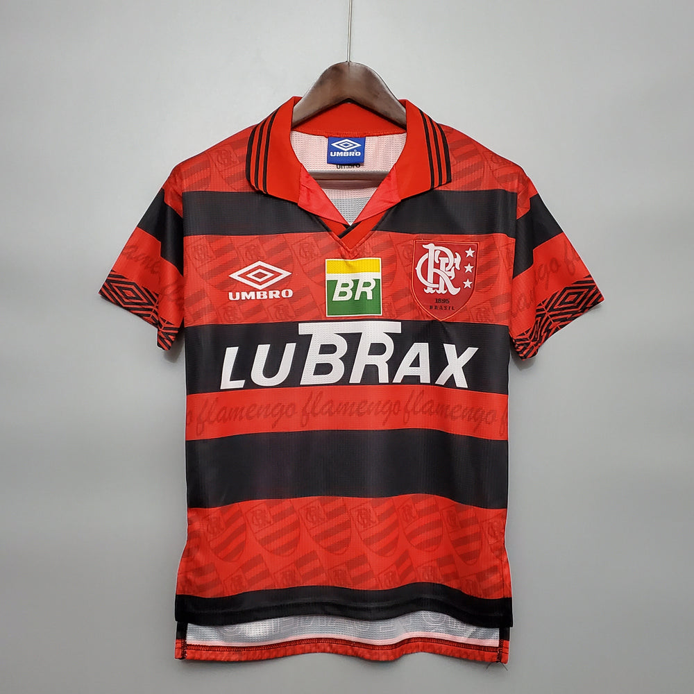 Camisa Flamengo I 1995 Retrô Vermelha e Preta Masculina Umbro