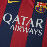 Camisa Barcelona I 2014/2015 Retrô Vermelha/Azul