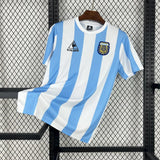 Camisa Seleção Argentina I 1986 Azul e Branca Retrô Masculina Le Coq Sportif