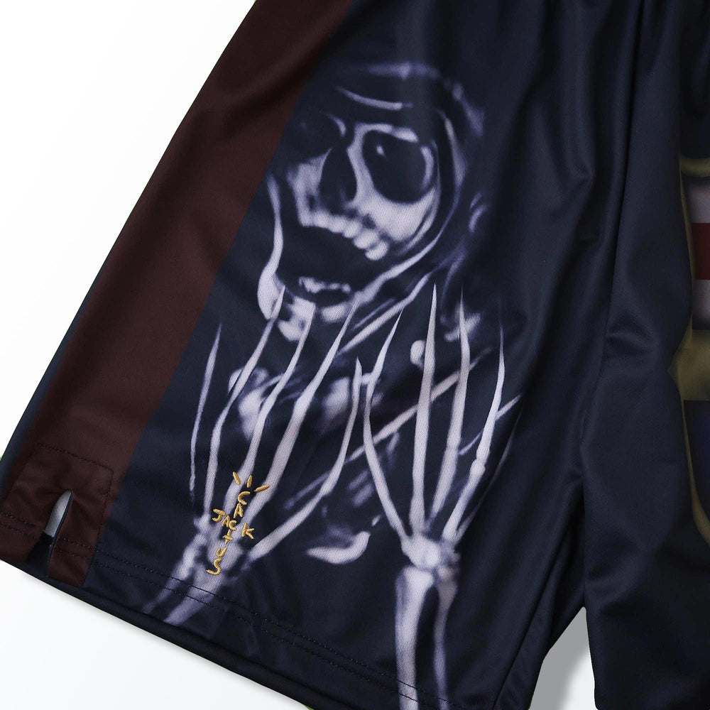 Short Barcelona x Travis Scott Skeletons 2000/2001 Vermelho/Azul Nike