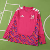 Camisa Goleiro Seleção México Copa do Mundo 2026 Manga Longa Rosa