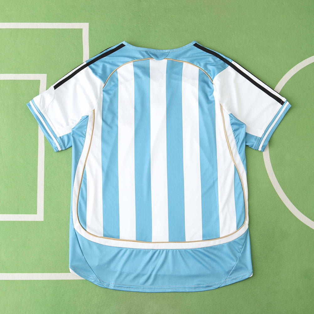 Camisa Seleção Argentina I Copa do Mundo 2006 Azul e Branca Retrô Adidas