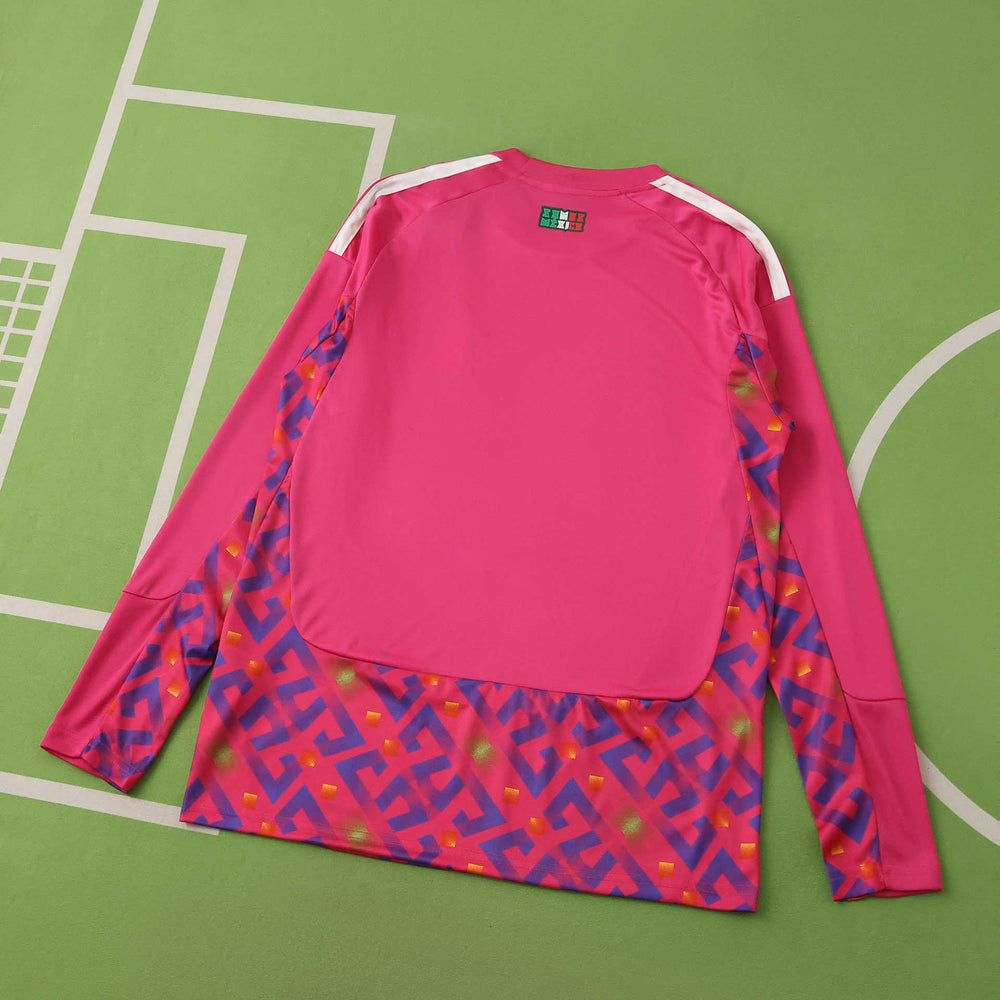 Camisa Goleiro Seleção México Copa do Mundo 2026 Manga Longa Rosa Adidas