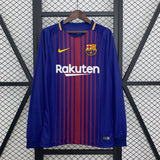 Camisa Barcelona I 17/18 Retrô Manga Longa Vermelha/Azul Nike