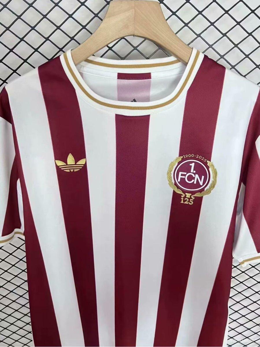 Camisa FC Nürnberg 125 Anos Vermelha e Branca Adidas
