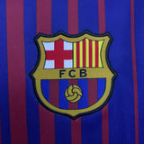 Camisa Barcelona I 17/18 Retrô Manga Longa Vermelha/Azul Nike