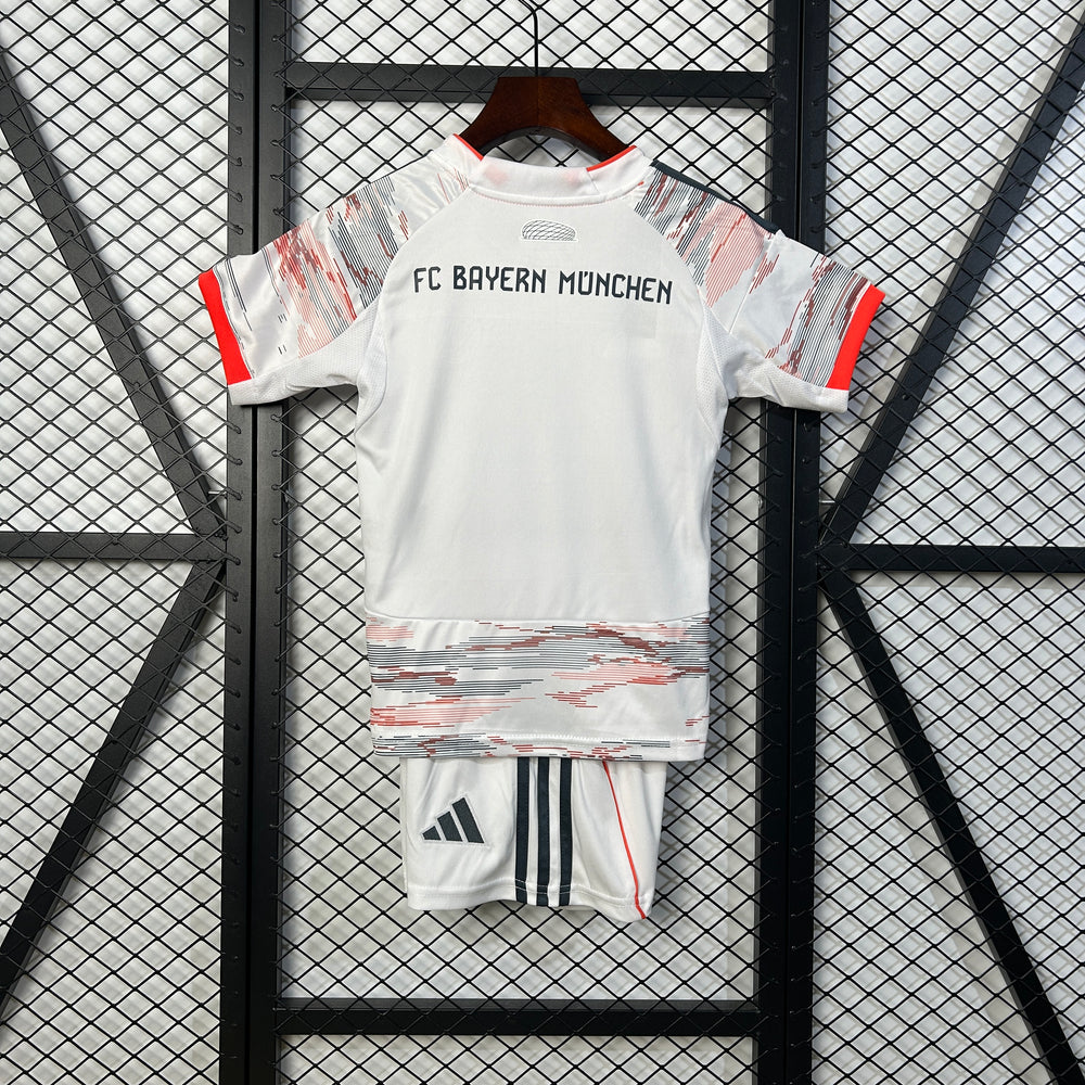 Conjunto Infantil Bayern de Munique II 25/26 Branco/Cinza Adidas