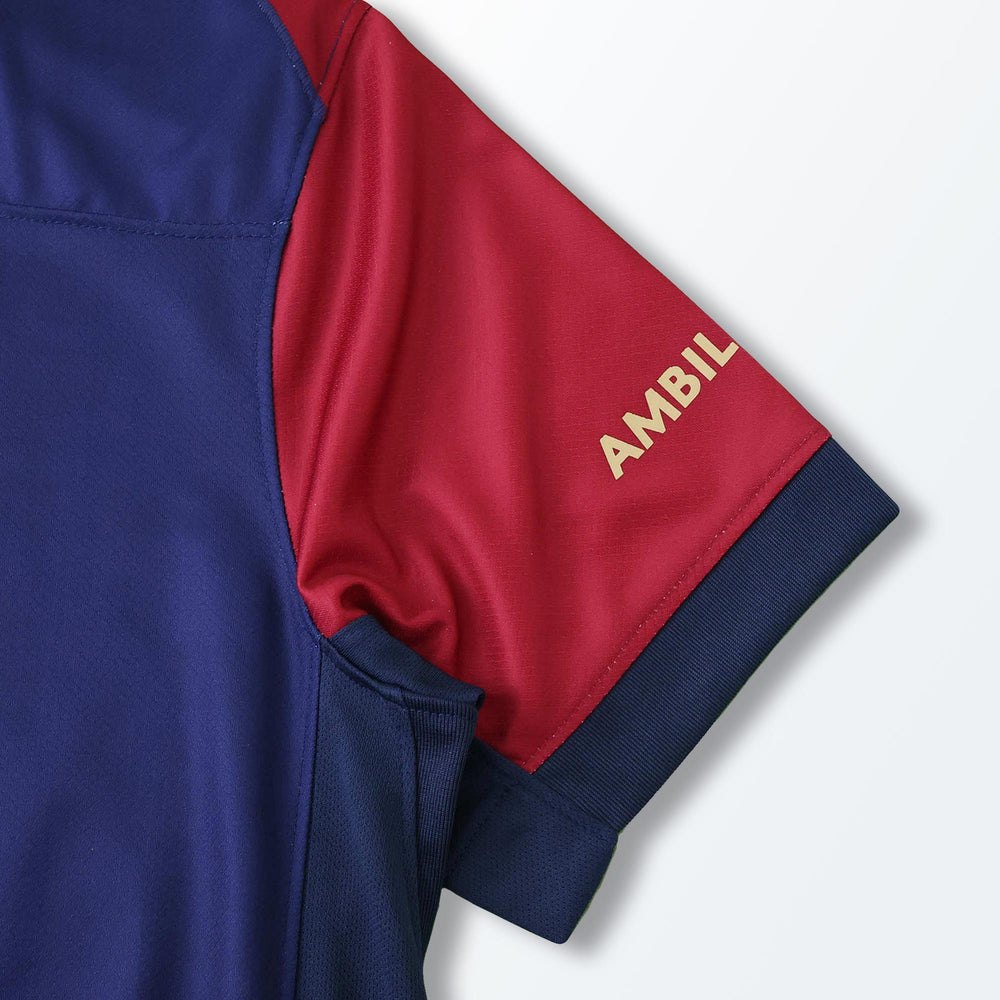 Camisa Barcelona x Travis Scott Home Vermelha/Azul Masculina Nike