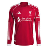 Camisa Liverpool I 2025/26 Manga Longa Vermelha Adidas