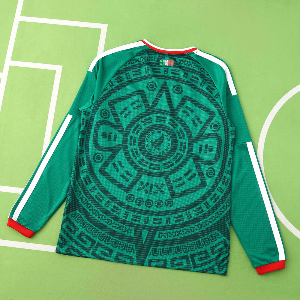 Camisa Seleção México I Copa do Mundo 2026 Manga Longa Verde Adidas