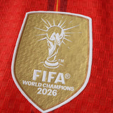 Camisa Seleção Espanha I Campeã Copa do Mundo 2026 com Patch Vermelha - Jogador