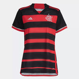 Camisa Flamengo I 24/25 Vermelha/Preta Feminina Adidas