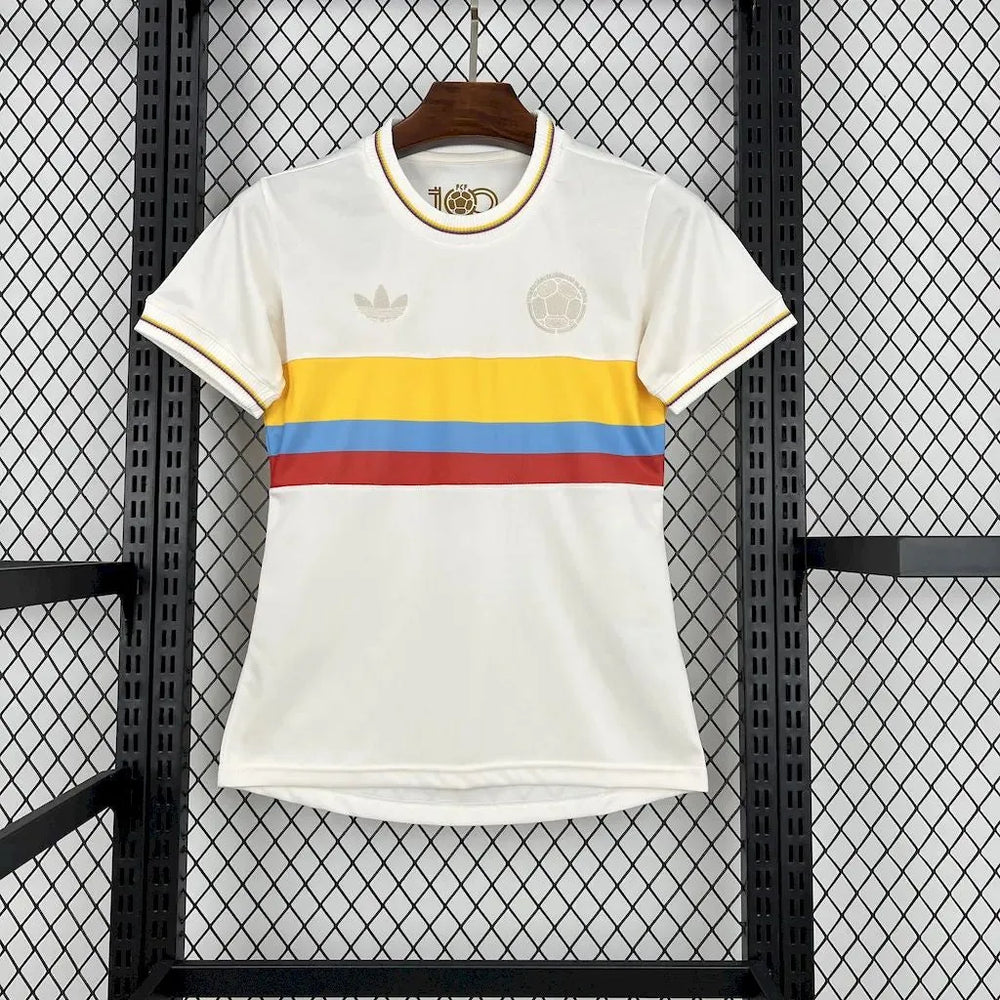 Camisa Seleção Colômbia Edição Especial 100 Anos Branca Feminina Adidas