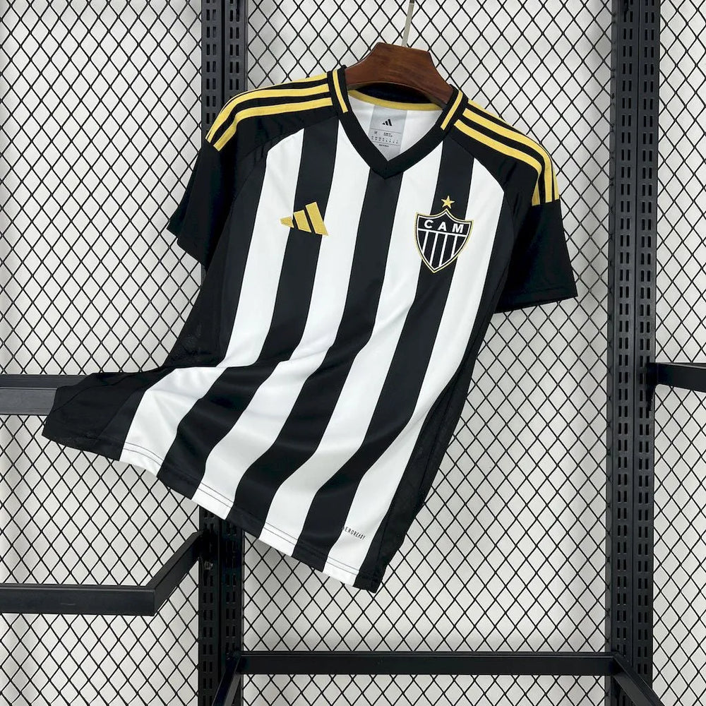 Camisa Atlético Mineiro I 25/26 Preta e Branca Masculina Adidas