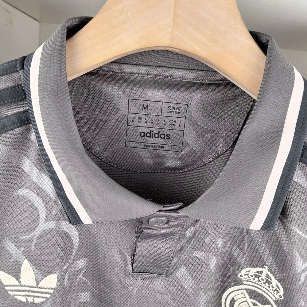 Camisa Real Madrid III 24/25 Cinza Masculina Adidas