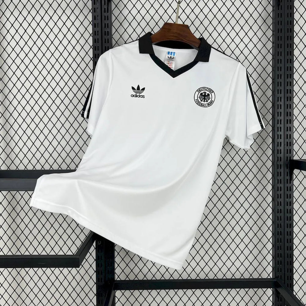 Camisa Seleção Alemanha I 1980 Retrô Branca Masculina Adidas