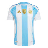 Camisa Seleção Argentina I Campeã Copa América 2024 + Patches Branca e Azul Masculina Adidas