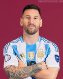 Camisa Seleção Argentina I Campeã Copa América 2024 + Patches Branca e Azul Masculina Adidas