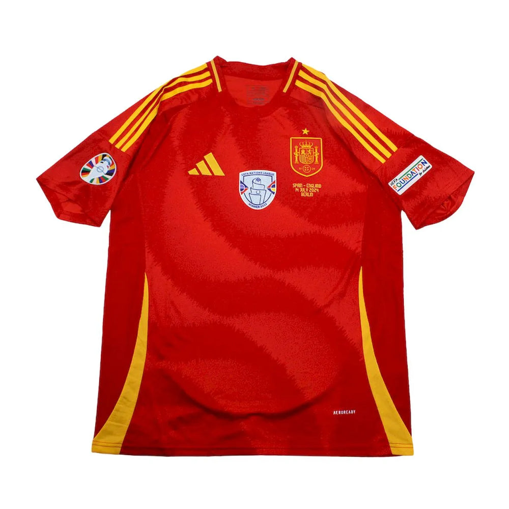 Camisa Seleção Espanha I Campeã Eurocopa 2024 Com Patches Vermelha Masculina Adidas