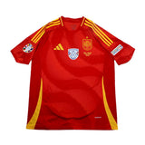Camisa Seleção Espanha I Campeã Eurocopa 2024 Com Patches Vermelha Masculina Adidas