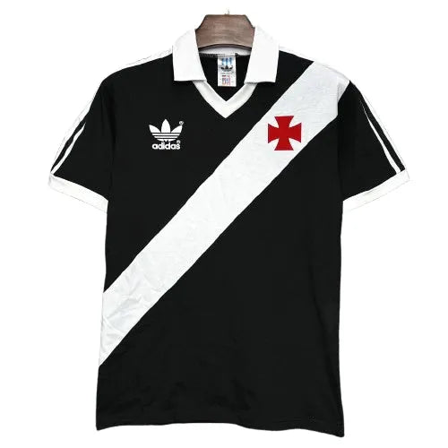 Camisa Vasco da Gama I 1998 Retrô Preta e Branca Masculina Adidas