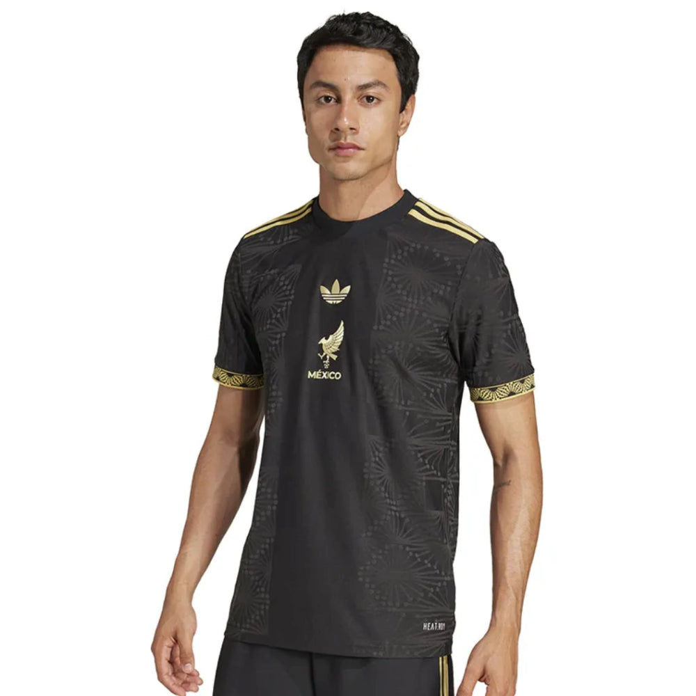 Camisa Seleção México I 25/26 México de Oro Preta Masculina - Jogador Adidas