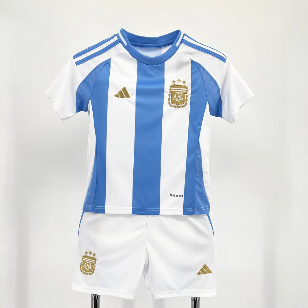 Conjunto Infantil Argentina I 24/25 Azul e Branca Adidas