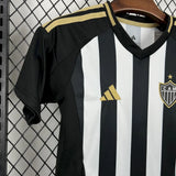Conjunto Infantil Atlético Mineiro I 25/26 Branco e Preto Adidas