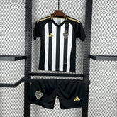 Conjunto Infantil Atlético Mineiro I 25/26 Branco e Preto Adidas