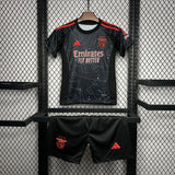 Conjunto Infantil Benfica II 24/25 Preto Adidas