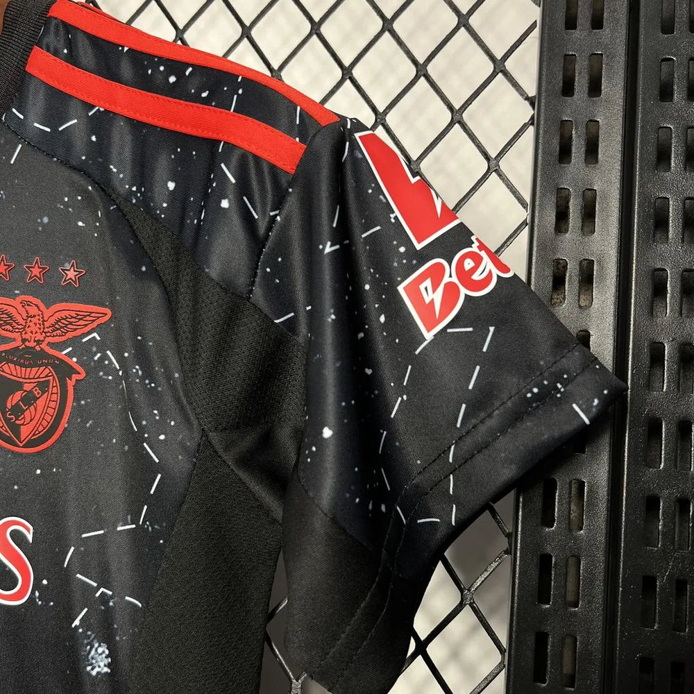 Conjunto Infantil Benfica II 24/25 Preto Adidas