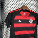 Conjunto Infantil Flamengo I 25/26 Vermelho/Preto Adidas