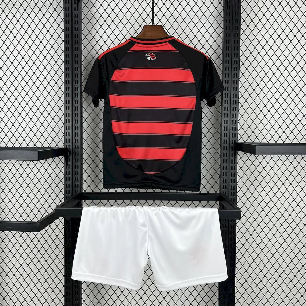 Conjunto Infantil Flamengo I 25/26 Vermelho/Preto Adidas