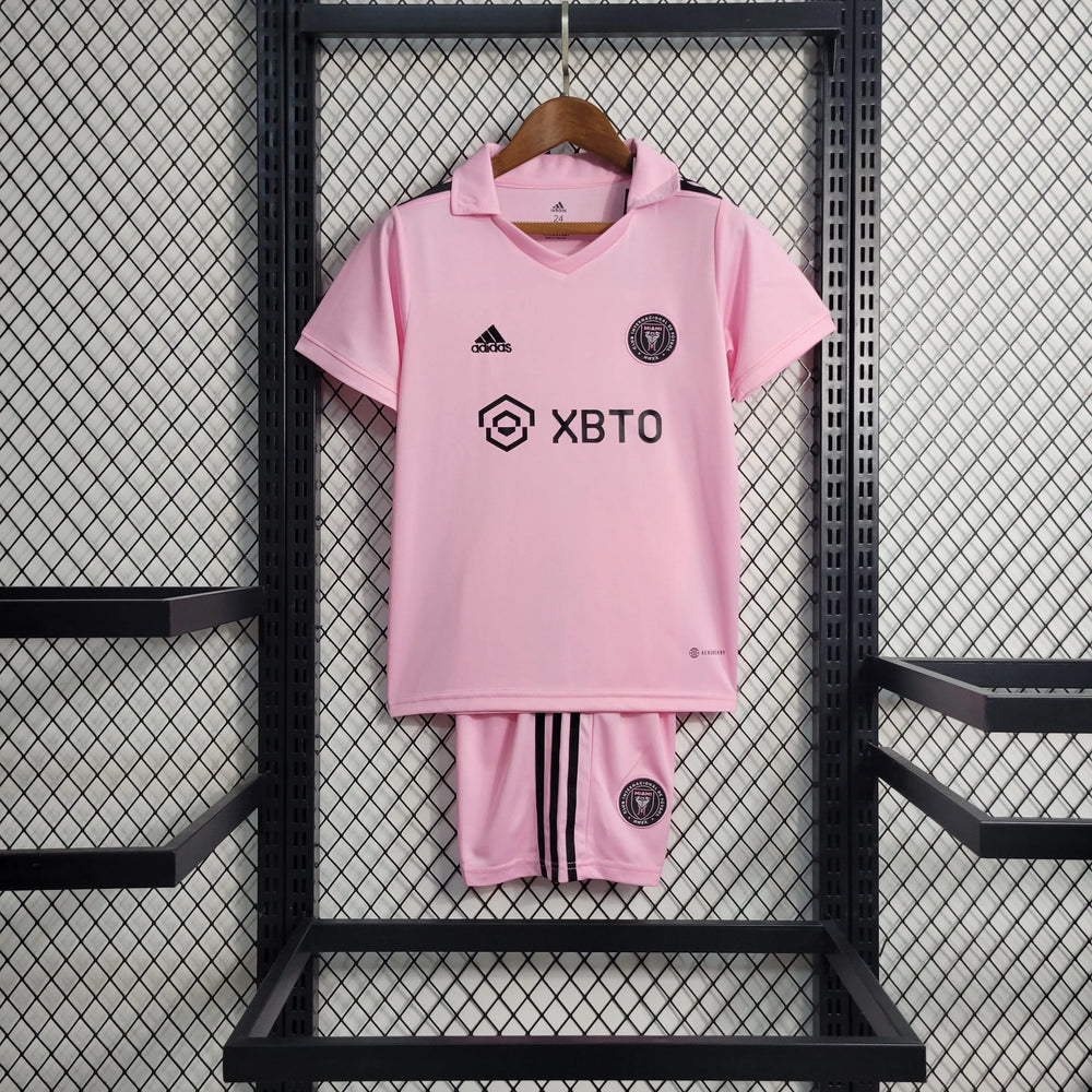 Conjunto Infantil Inter Miami I 22/23 Rosa Adidas