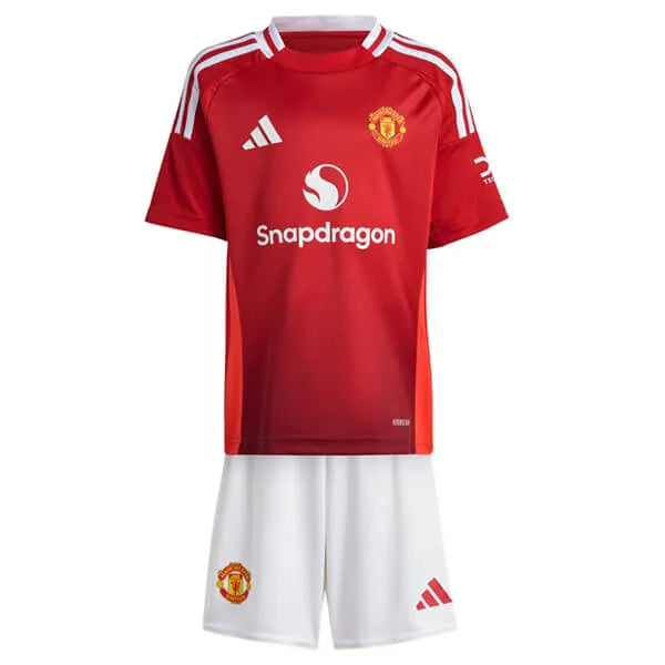 Conjunto Infantil Manchester United I 24/25 Vermelho Adidas