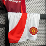 Conjunto Infantil Manchester United I 24/25 Vermelho Adidas