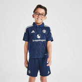 Conjunto Infantil Manchester United II 24/25 Azul Adidas