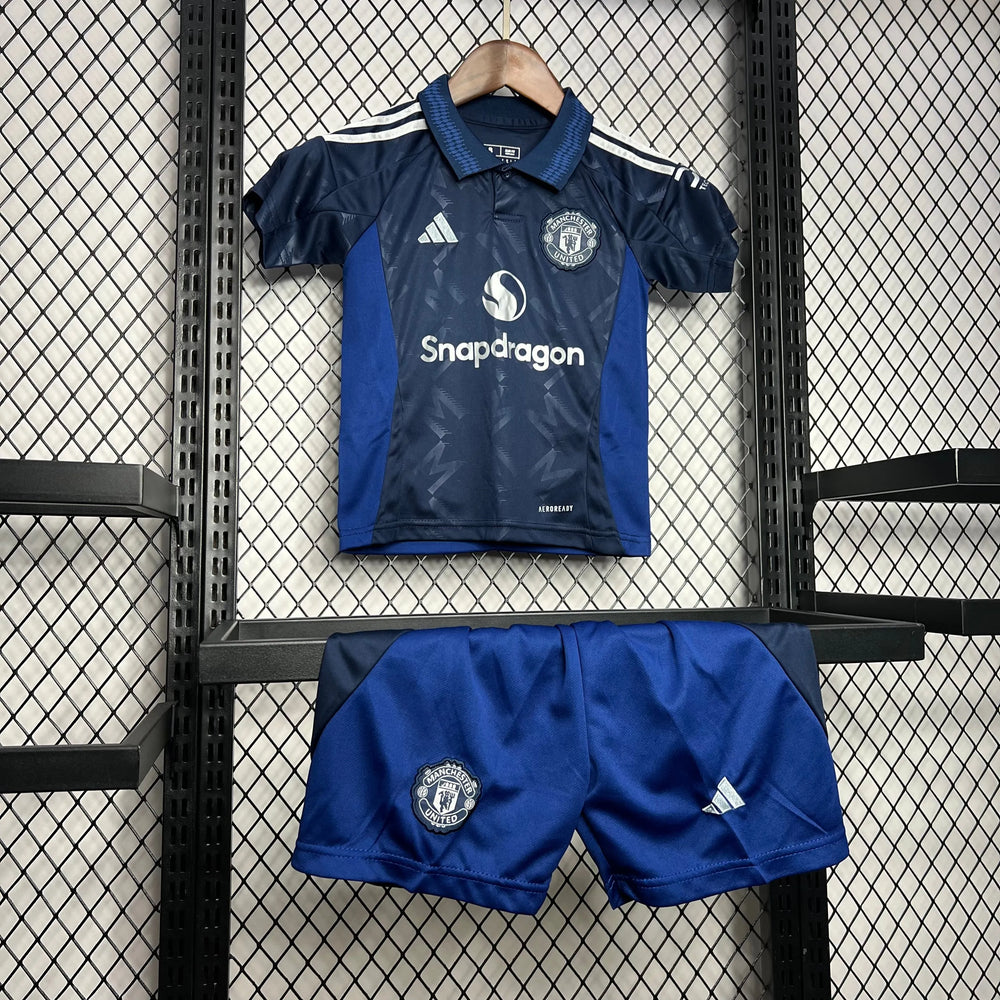Conjunto Infantil Manchester United II 24/25 Azul Adidas