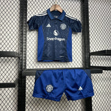 Conjunto Infantil Manchester United II 24/25 Azul Adidas