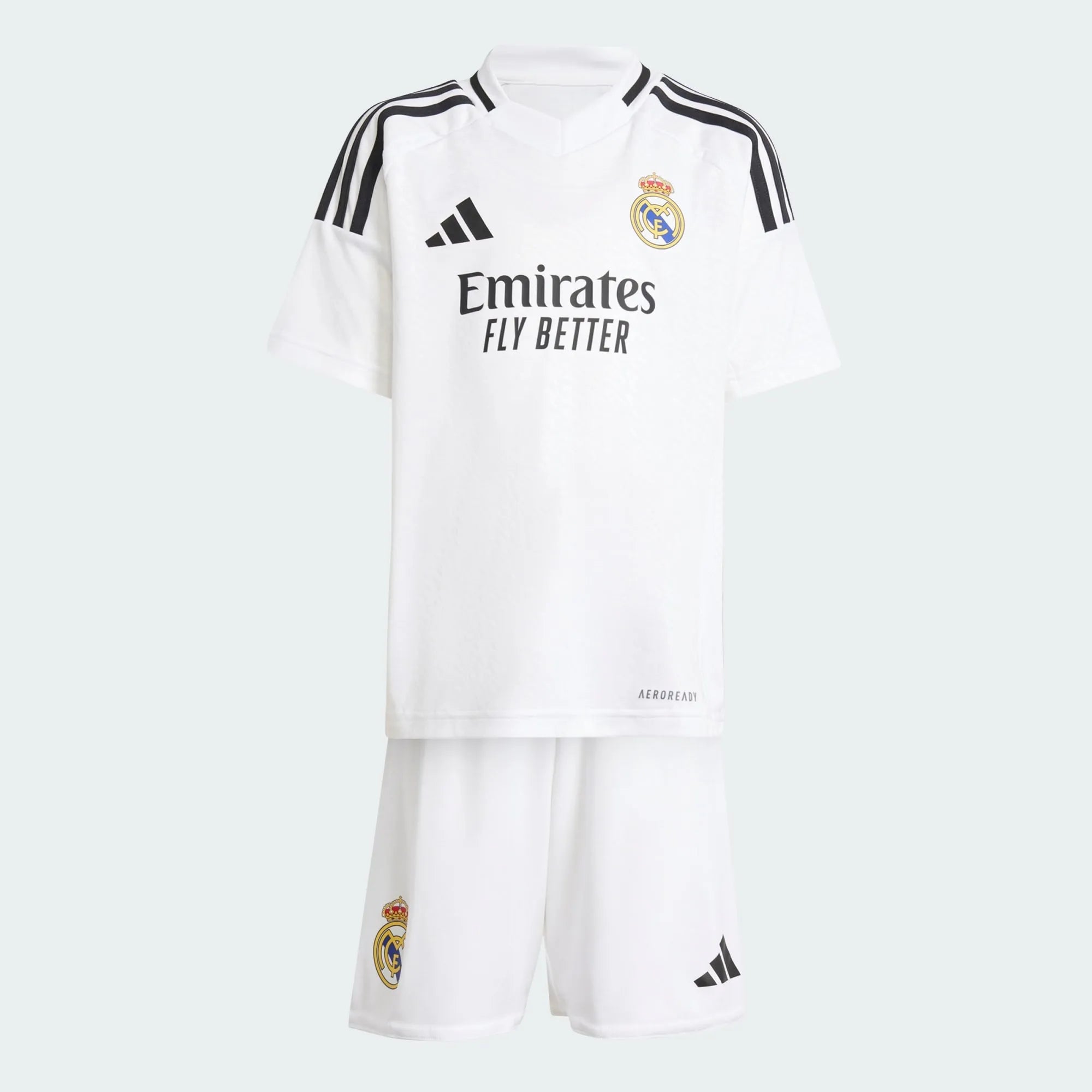 Conjunto Infantil Real Madrid I 24/25 Branco – DS Sports Artigos