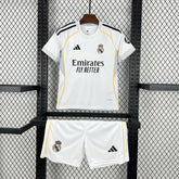 Conjunto Infantil Real Madrid I 25/26 Branco Adidas