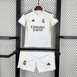 Conjunto Infantil Real Madrid I 25/26 Branco Adidas