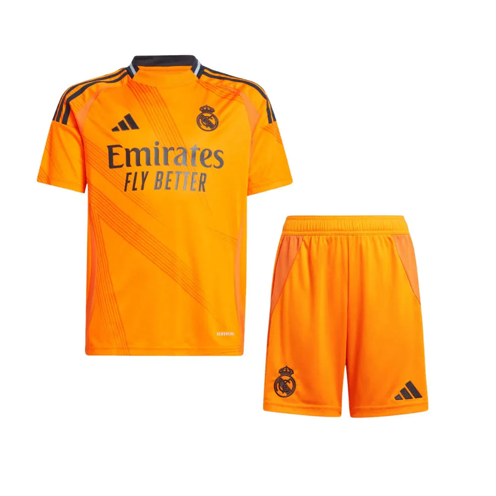 Conjunto Infantil Real Madrid II 24/25 Laranja Adidas