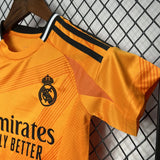 Conjunto Infantil Real Madrid II 24/25 Laranja Adidas