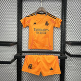 Conjunto Infantil Real Madrid II 24/25 Laranja Adidas