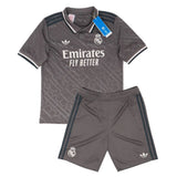 Conjunto Infantil Real Madrid III 24/25 Cinza Adidas