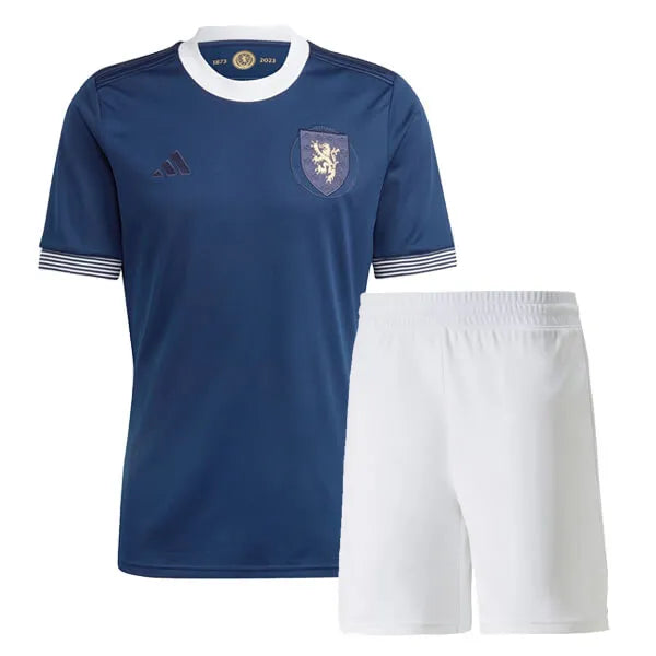 Conjunto Infantil Seleção Escócia Edição 150 Anos 23/24 Azul Adidas